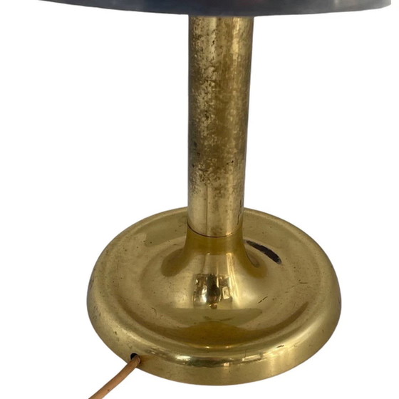 Image 1 of Egon Hillebrand - Paddestoel lamp (Xxl) - Messing basis gepolijst metalen kap