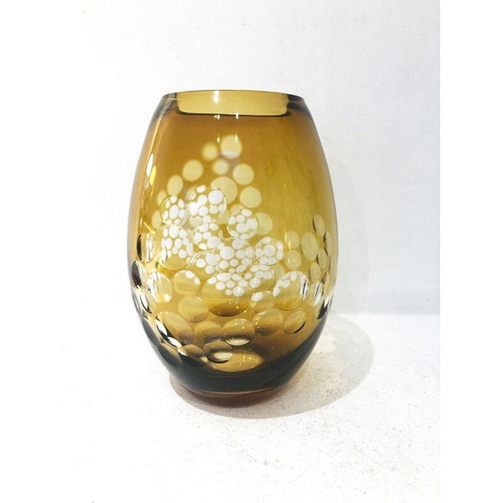 Image 1 of Vintage kristallen vaas van Borske Sklo, 1970