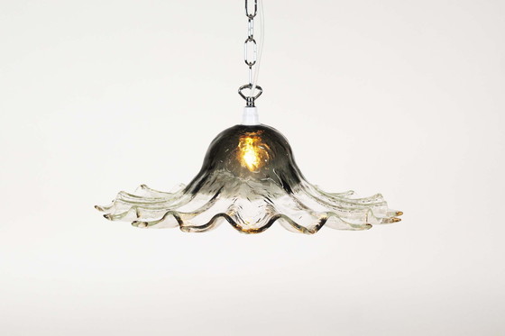 Image 1 of Vintage Italiaanse glazen hanglamp