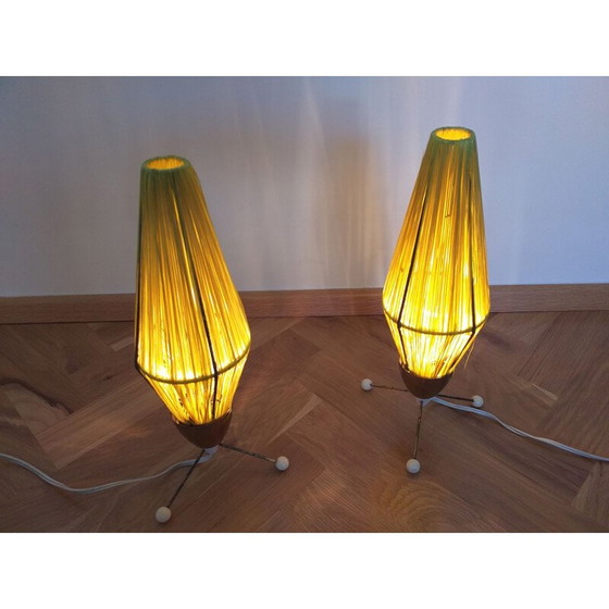 Image 1 of Paar vintage raketlampen, 1960