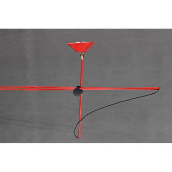 Image 1 of Vintage rode halogeen vloerlamp, Italië 1980