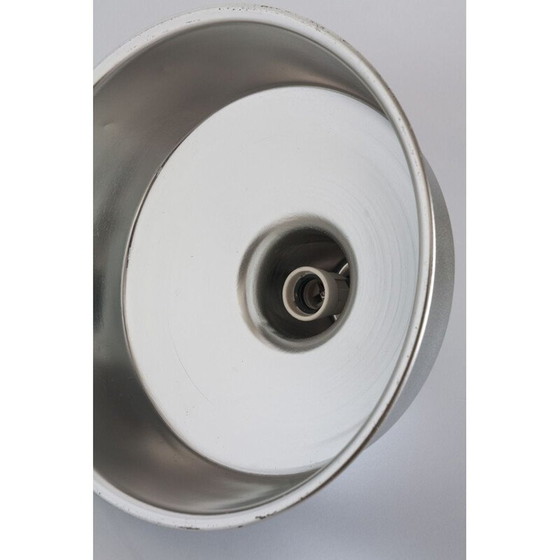 Image 1 of Vintage aluminium plafondlamp in industriële stijl Spanje 1970