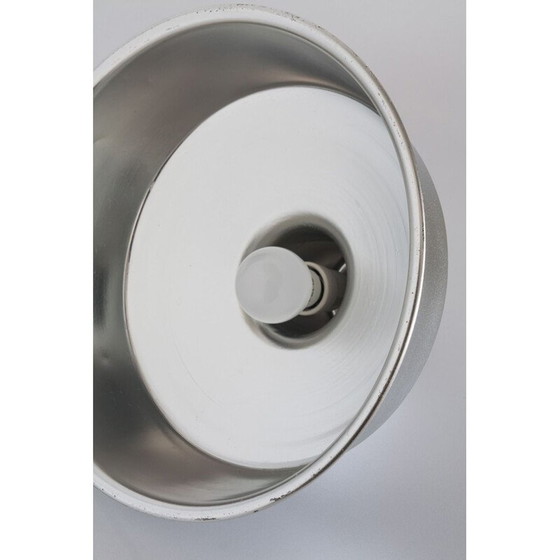 Image 1 of Vintage aluminium plafondlamp in industriële stijl Spanje 1970