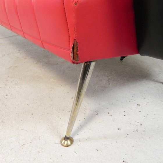 Image 1 of Met Skai Bekleedde Rockabilly Bank, Jaren 50