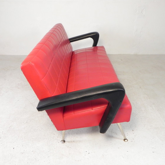 Image 1 of Met Skai Bekleedde Rockabilly Bank, Jaren 50