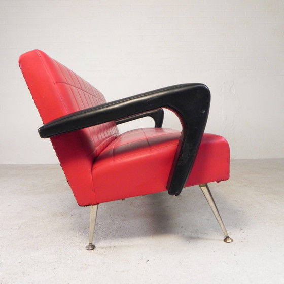 Image 1 of Met Skai Bekleedde Rockabilly Bank, Jaren 50