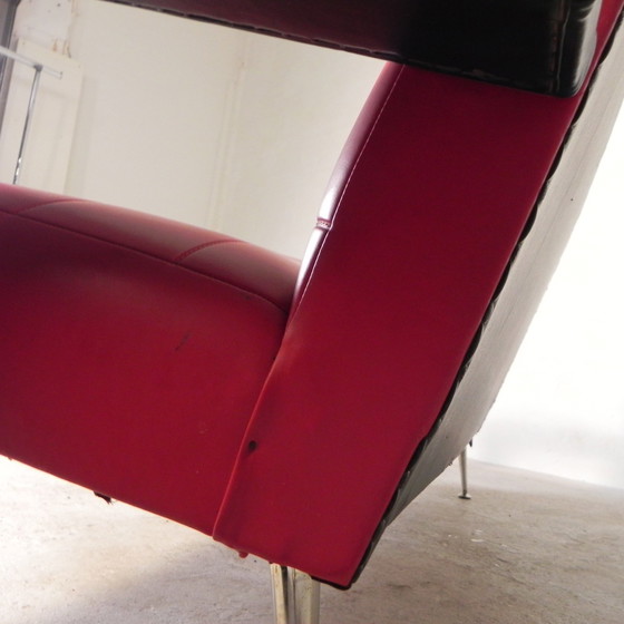 Image 1 of Met Skai Bekleedde Rockabilly Bank, Jaren 50