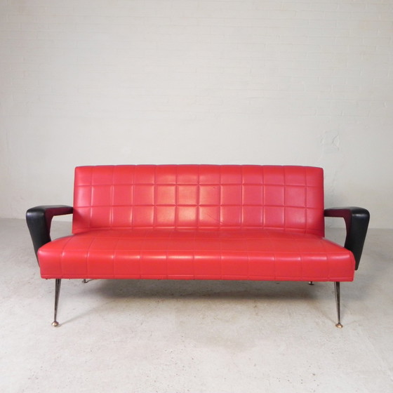 Image 1 of Met Skai Bekleedde Rockabilly Bank, Jaren 50