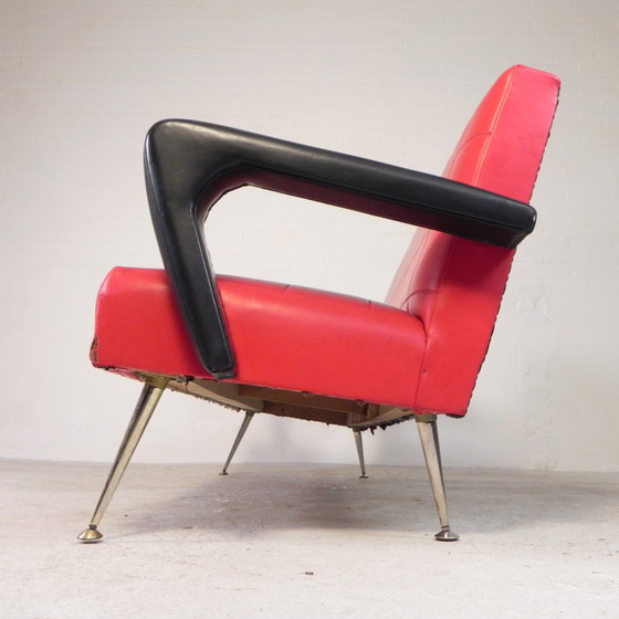 Image 1 of Met Skai Bekleedde Rockabilly Bank, Jaren 50