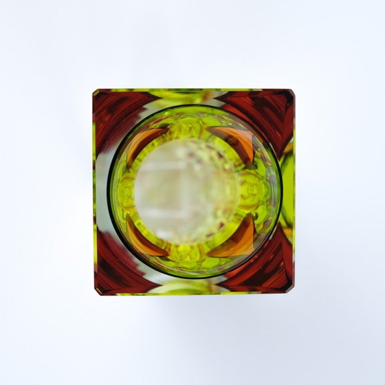 Image 1 of Vintage roze glazen vaas van Oldrich Lipsky voor Novy Bor Exbor, Tsjecho-Slowakije 1964