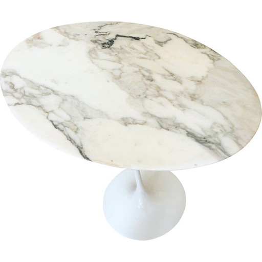 Vintage marmeren gueridon van Eero Saarinen voor Knoll International