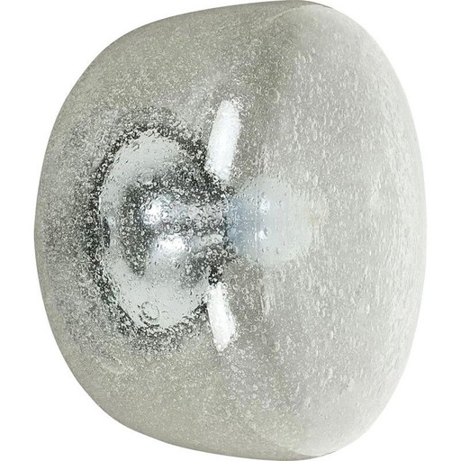 Vintage glazen wandlamp door Hillebrand Leuchten, Duitsland 1970