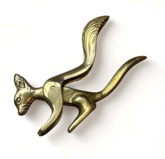 Image 1 of Vintage brass messing notenkraker eekhoorn