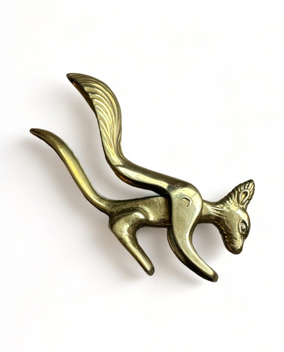 Image 1 of Vintage brass messing notenkraker eekhoorn