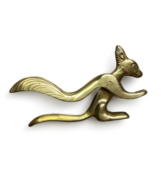 Image 1 of Vintage brass messing notenkraker eekhoorn