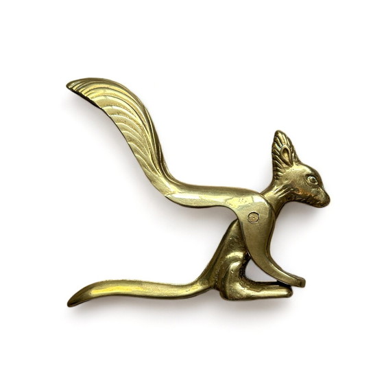 Image 1 of Vintage brass messing notenkraker eekhoorn