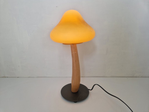 Vintage glazen paddestoel lamp