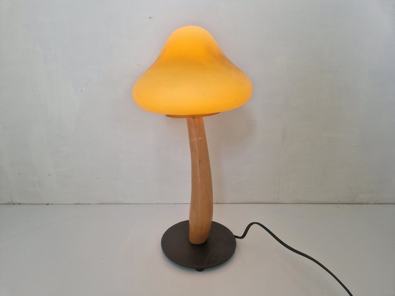 Image 1 of Vintage glazen paddestoel lamp