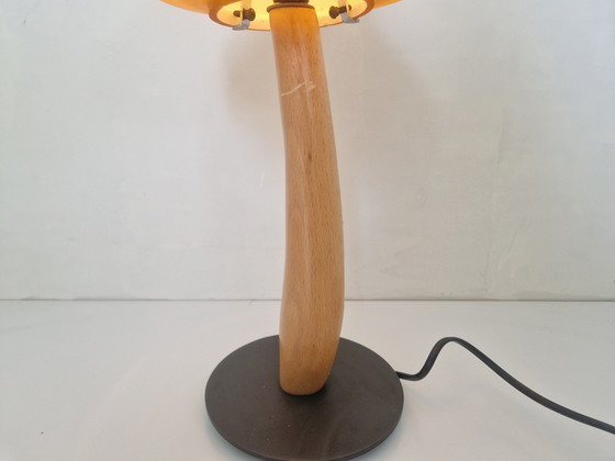 Image 1 of Vintage glazen paddestoel lamp