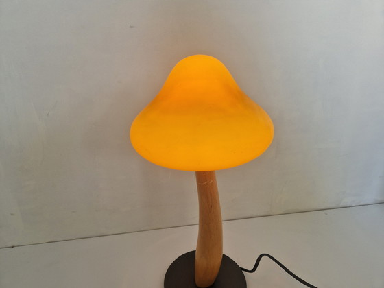 Image 1 of Vintage glazen paddestoel lamp