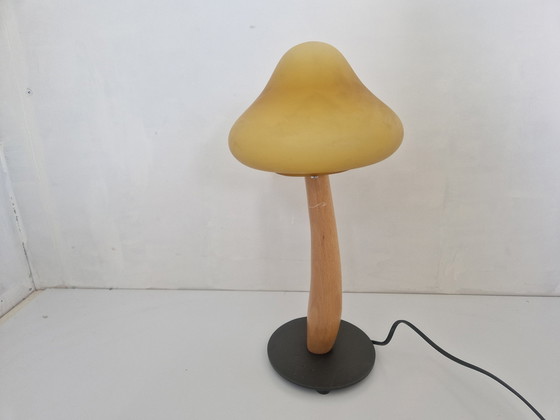 Image 1 of Vintage glazen paddestoel lamp