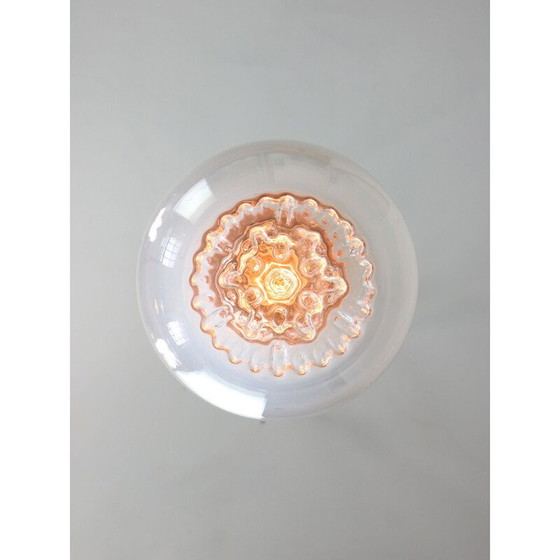 Image 1 of Vintage hanglamp van chroom en Murano glas, Italië