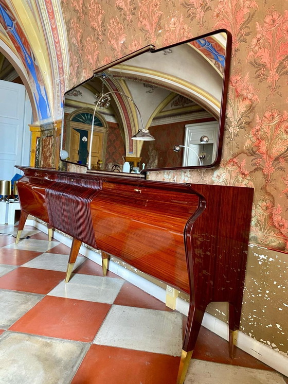 Image 1 of 1X Osvaldo Borsani Palissander en Mahonie Dressoir