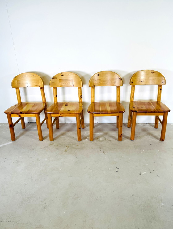 Image 1 of 4 X Grenen  Set Eetkamerstoelen