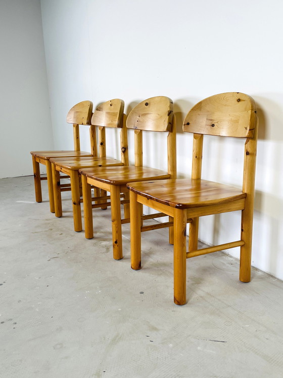 Image 1 of 4 X Grenen  Set Eetkamerstoelen