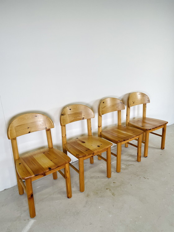 Image 1 of 4 X Grenen  Set Eetkamerstoelen