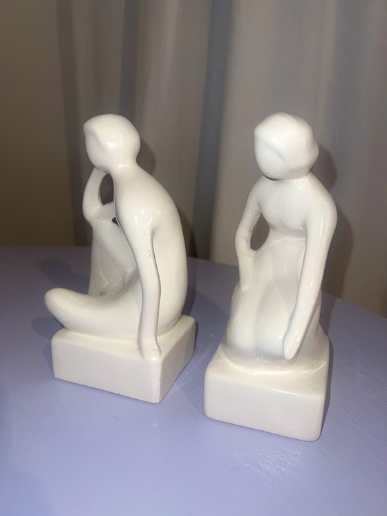 Image 1 of Royal Delft Keramische Boeksteunen