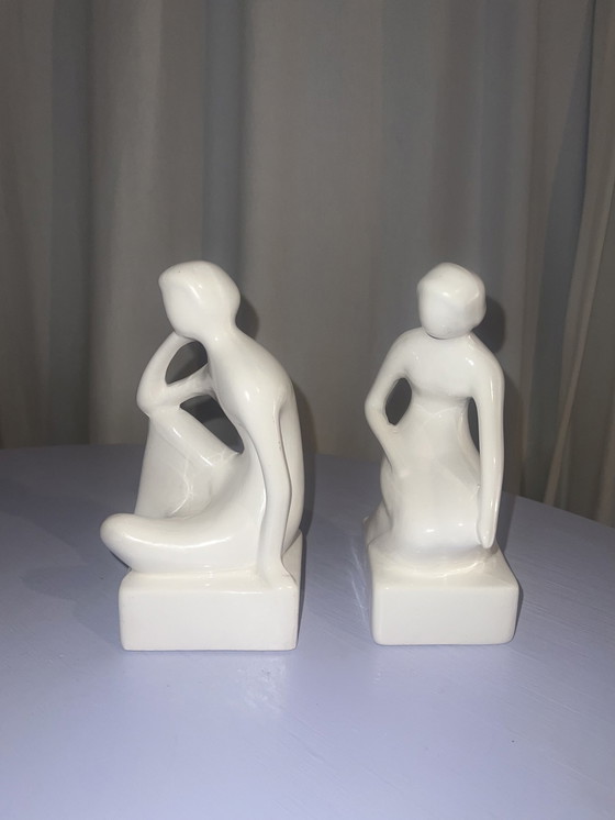 Image 1 of Royal Delft Keramische Boeksteunen