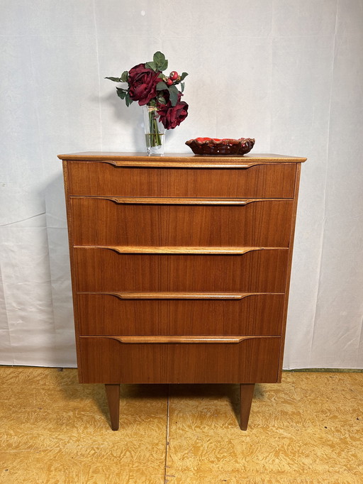 Mid Century Retro Vintage Teak ladekast 1960