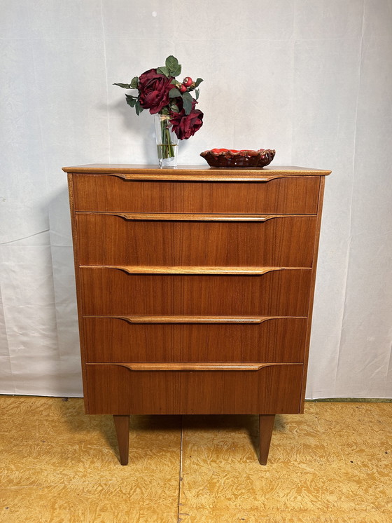 Image 1 of Mid Century Retro Vintage Teak ladekast 1960