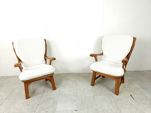 2x Rustieke fauteuils