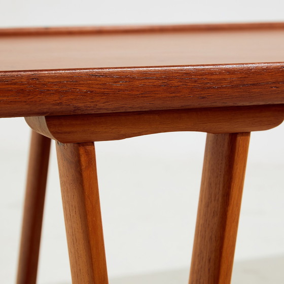 Image 1 of Mk10666 Gerestaureerde teakhouten salontafel