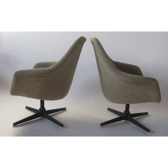 Image 1 of Paar vintage metalen fauteuils, Tsjecho-Slowakije 1960