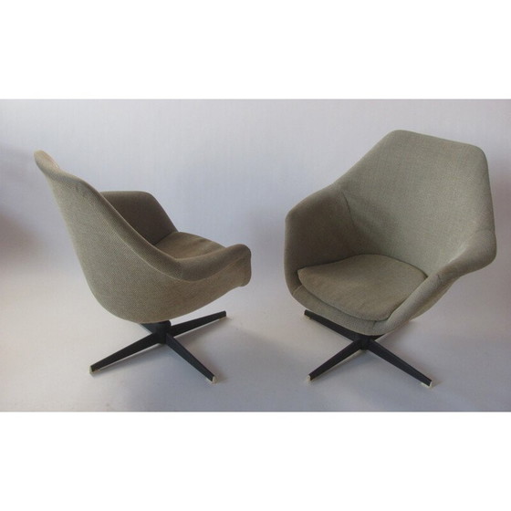 Image 1 of Paar vintage metalen fauteuils, Tsjecho-Slowakije 1960