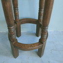 Vintage (Antieke) Eikenhouten Barkrukken/Zuilen