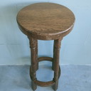 Vintage (Antieke) Eikenhouten Barkrukken/Zuilen