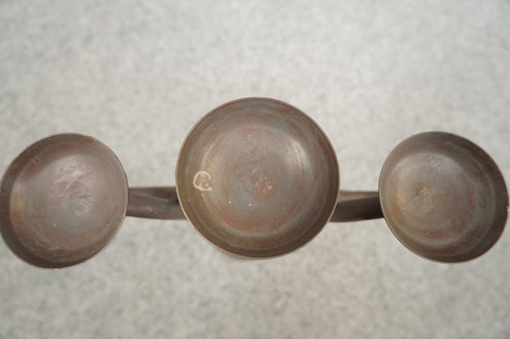 Image 1 of Brutalistische vintage kandelaar, jaren 1960