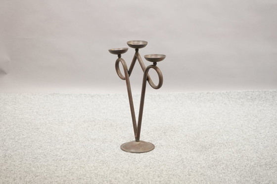 Image 1 of Brutalistische vintage kandelaar, jaren 1960