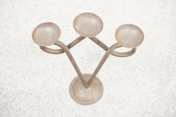 Image 1 of Brutalistische vintage kandelaar, jaren 1960