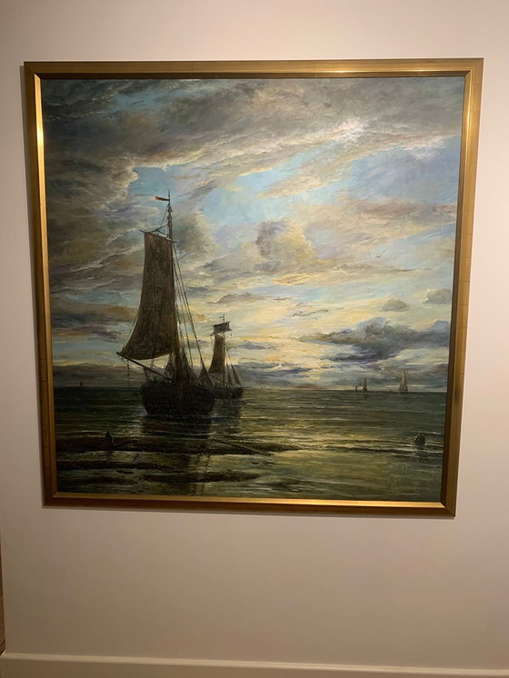 Image 1 of Schilderij Geïnspireerd Op Panorama Van Mesdag