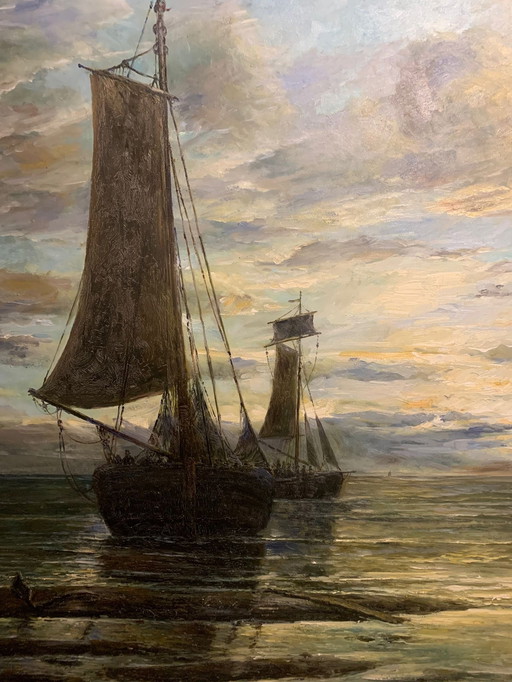 Schilderij Geïnspireerd Op Panorama Van Mesdag