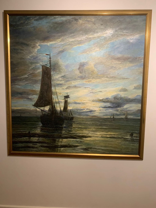 Schilderij Geïnspireerd Op Panorama Van Mesdag