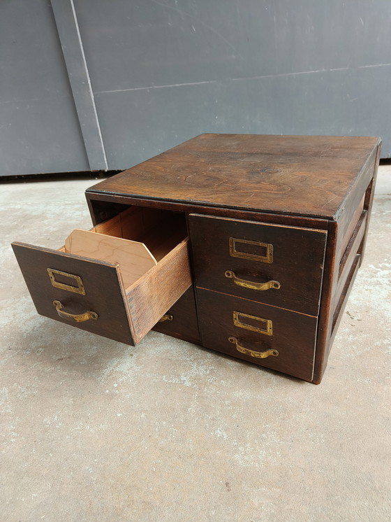 Image 1 of Vintage archief bureau kastje