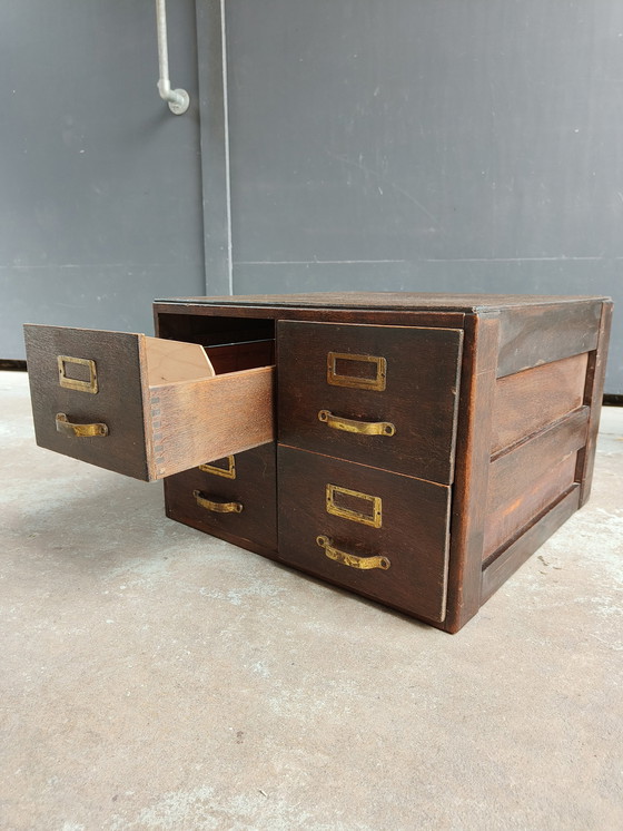 Image 1 of Vintage archief bureau kastje