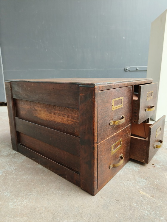 Image 1 of Vintage archief bureau kastje