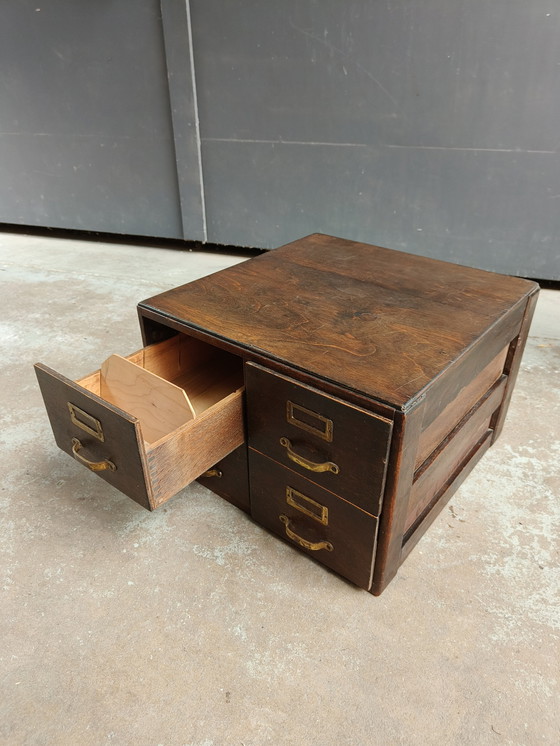 Image 1 of Vintage archief bureau kastje